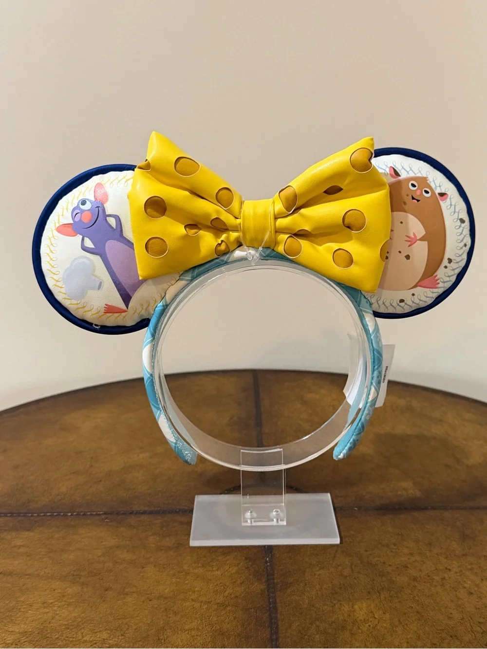 NEW DISNEY EPCOT FRANCE REMY & EMILE RATATOUILE EARS HEADBAND BIG CHEESE BOW